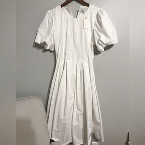 White Anthropologie dress with puff sleeves (tags still on)